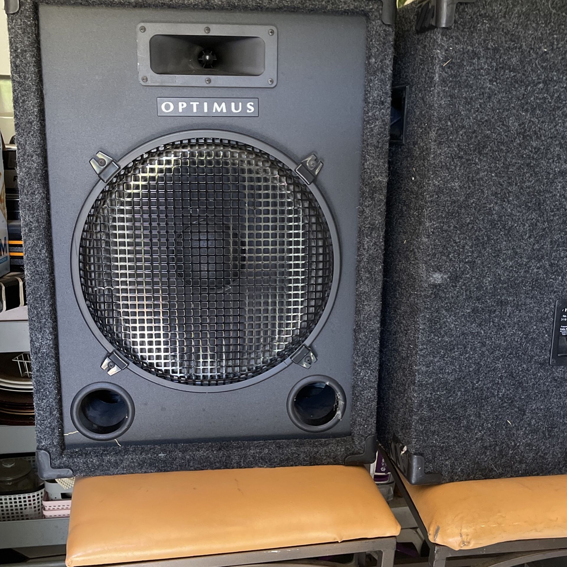 OPTIMUS - 15” PA SPEAKERS 8ohms 150 - 300 Watts 40-0115 Used – Very Good