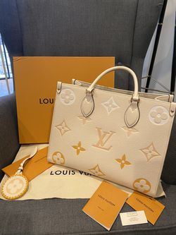 New Louis Vuitton Onthego MM Enpriente Dove/cream for Sale in Miami, FL -  OfferUp