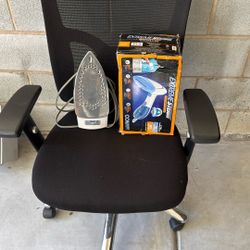 Fabric steamer and Shark iron