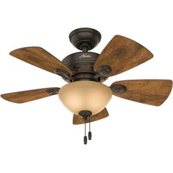 Hunter Watson Indoor ceiling Fan with LED Light and Pull Chain Control, New Bronze finis