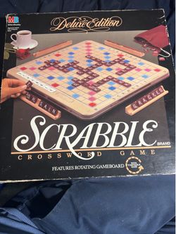 Scrabble Vintage 1989 Deluxe Edition Turntable Crossword Game