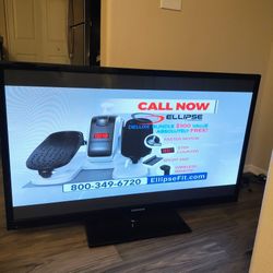 55 Inch Samsung Older Flat Screen TV .. Doesn't Have A Remote But You Could Get A Universal Remote Or Order One