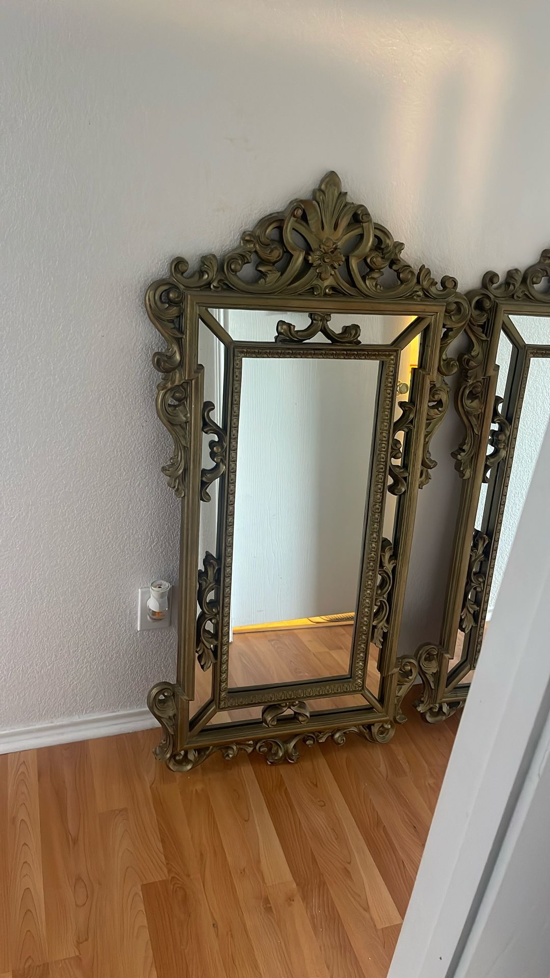 Antique Double Frame, Gold Mirror,