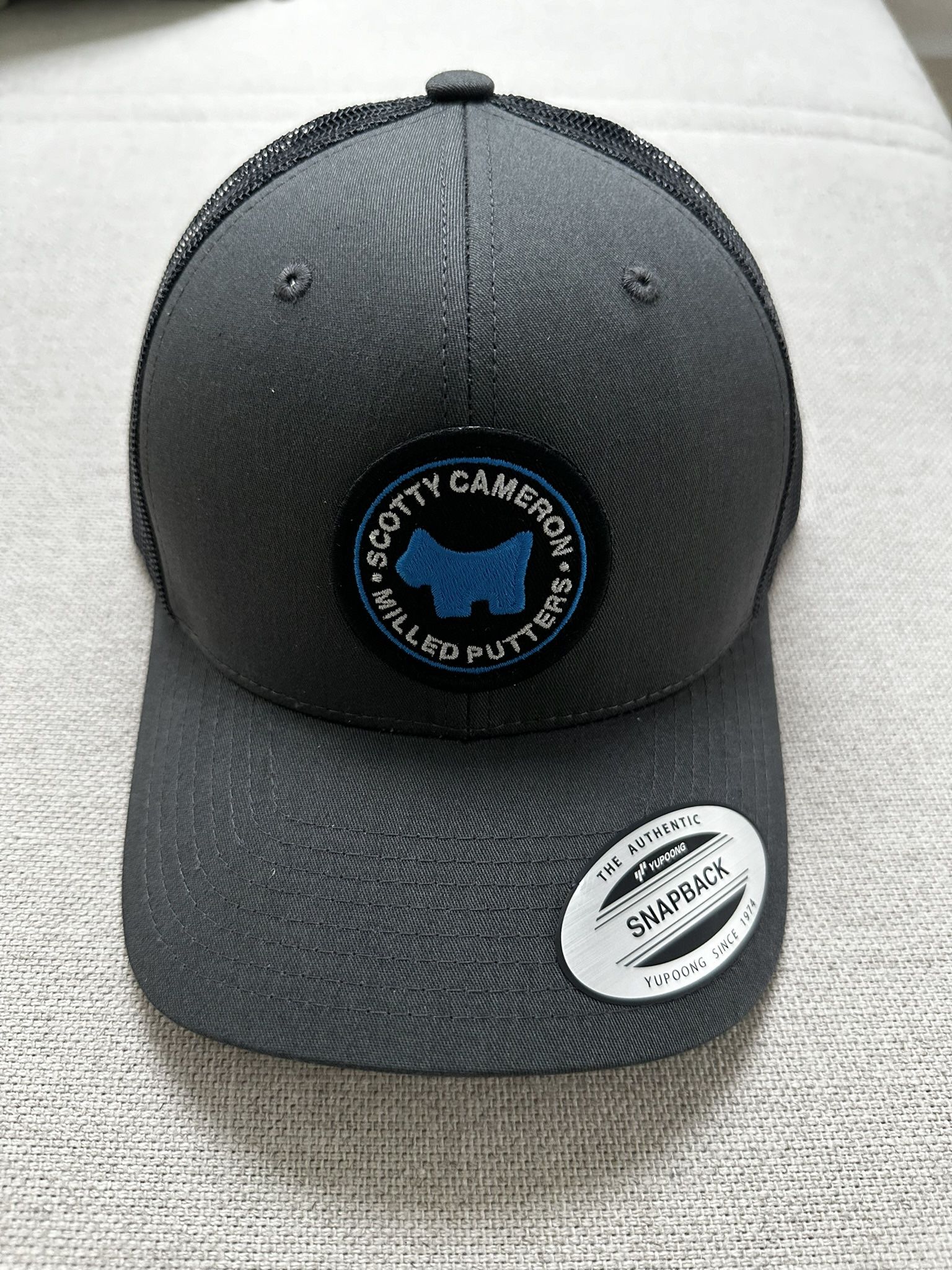 Grey Scotty Cameron Hat Blue Dog Round Patch Mesh Snapback Black Circle T,All Products : American Fashion Style Bags On Sale