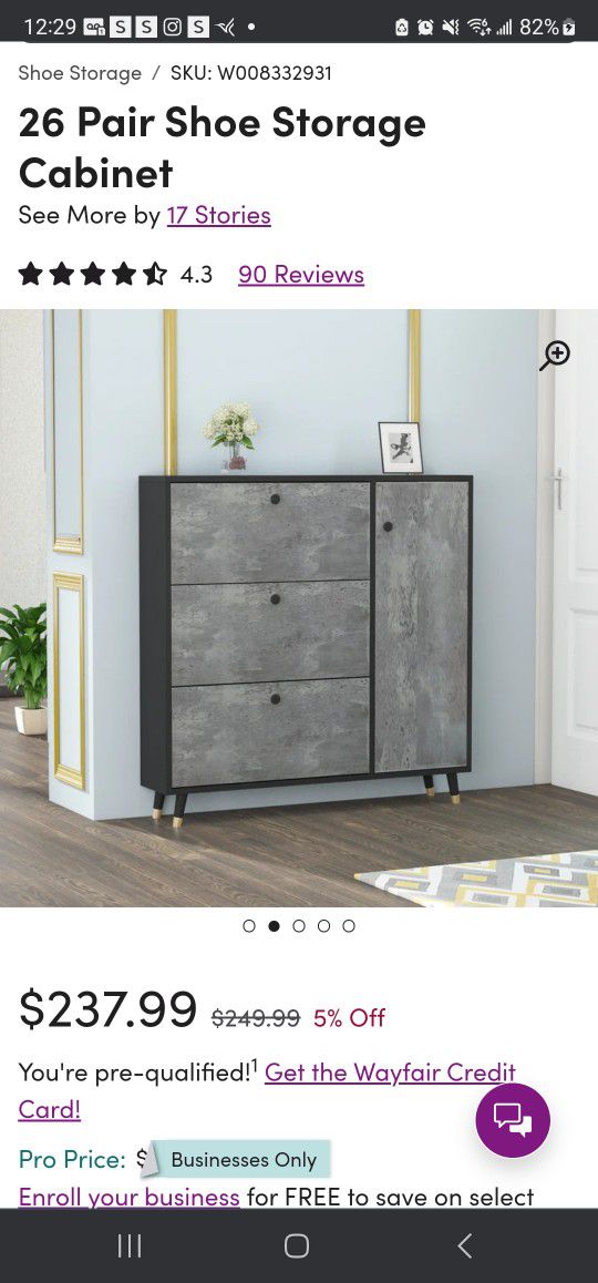 Stylish 26 and 30 Pair Shoe Cabinets. Buy As Pair Or Separate. Excellent Condition.