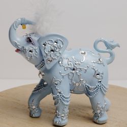 Elephant Figurine Swarovski Crystals Thomas Kinkade Hamilton Collection Lovely!