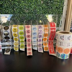 Used Clear Label Rack w/ Labels