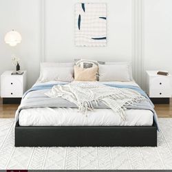 Queen size storage bed and matress