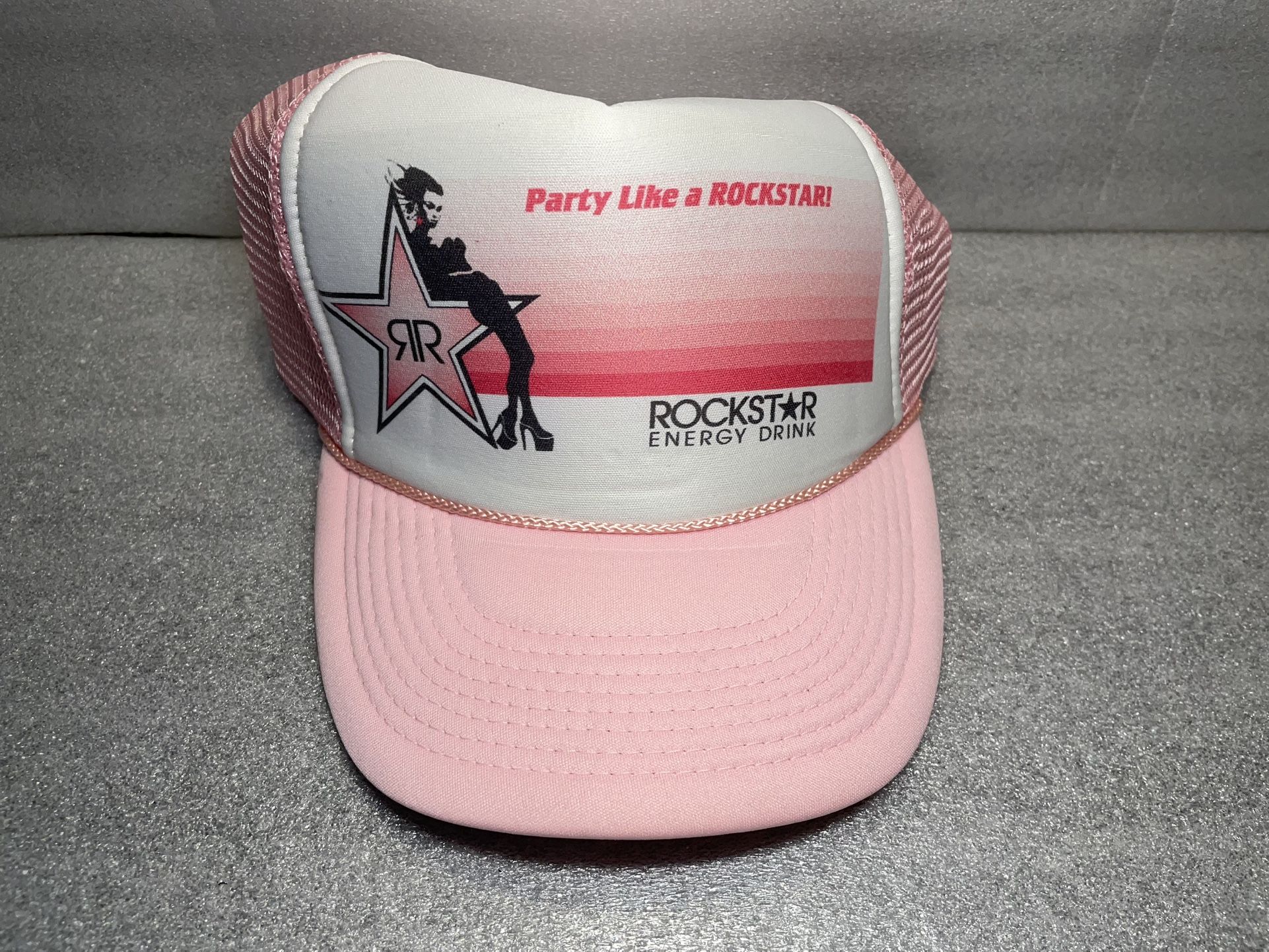 Rockstar Energy Drink Party Baseball Cap Hat Pink Adjustable Hat