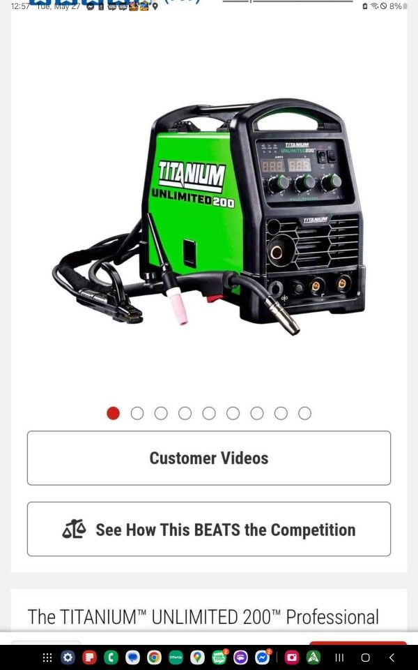 TITANIUM UNLIMITED 200 Professional Multi-Process Welder