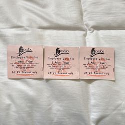 3 Hoodoo Employee Tickets