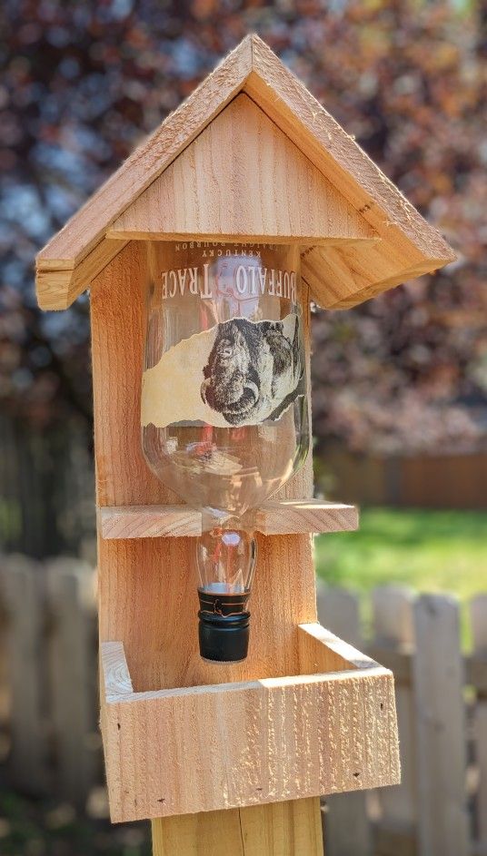 Spirit Bottle Bird Feeder