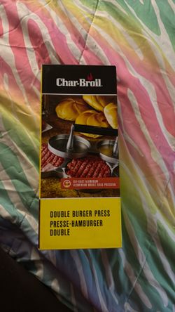Double burger press with handle