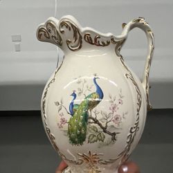 Vintage Peacock Decorative Pitcher 