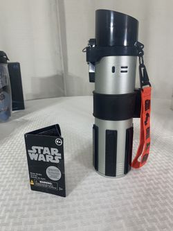 Disney Star Wars Lightsaber Water Bottle Park Souvenir w/Lanyard