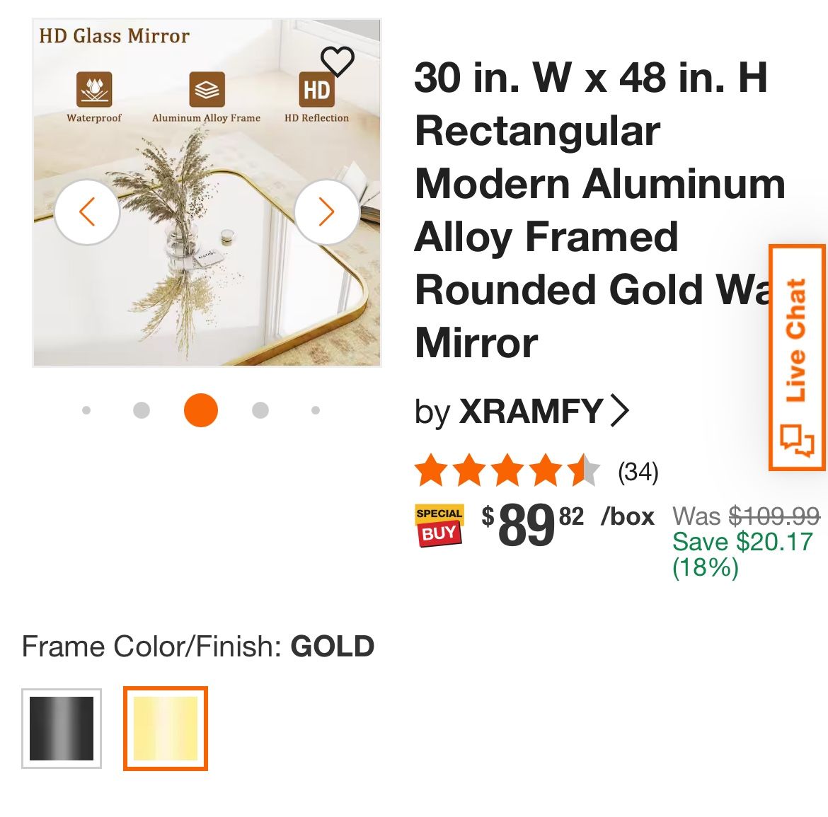 New Brass mirror
