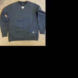 Air Jordan Jumpman Fleece Sweater Sweatshirt Grey Men's Size Large
