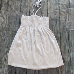 Little Girls Size 6 / 6x White Terry Swim Coverup Dress