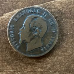 Napoleon Era 1863  Italian 10 Centesimi Coin