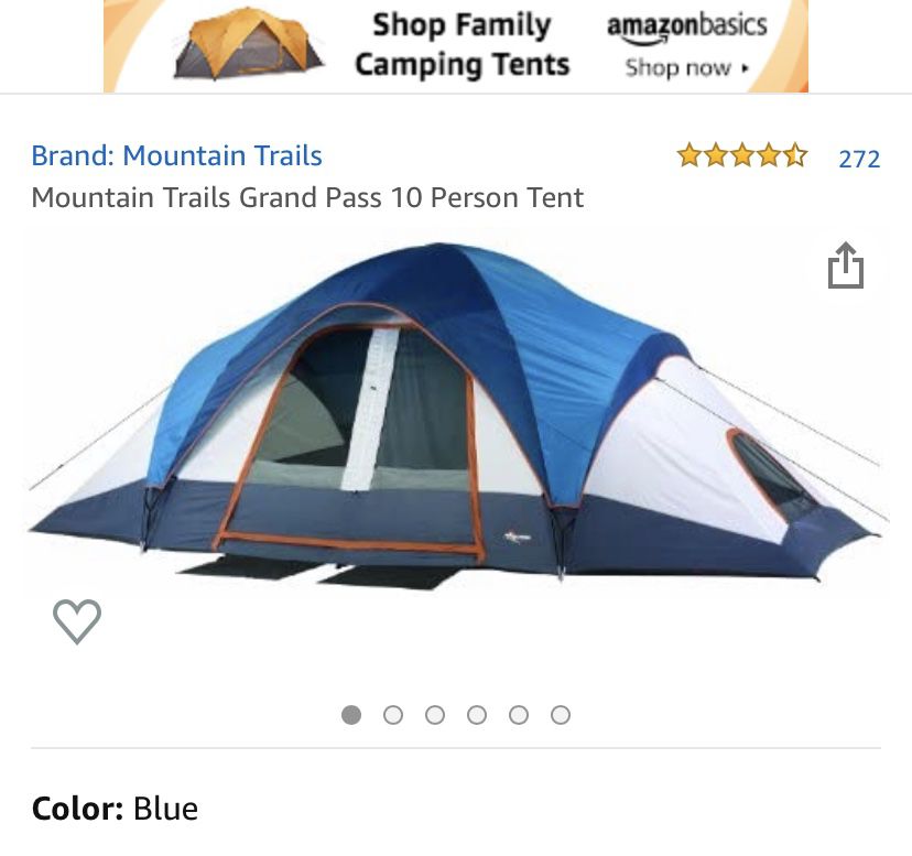 Mountain trails grand pass sleeps 10 - 2 room family dome tent