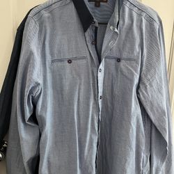 Button Long Sleeve Shirt G By Guess Sz Large