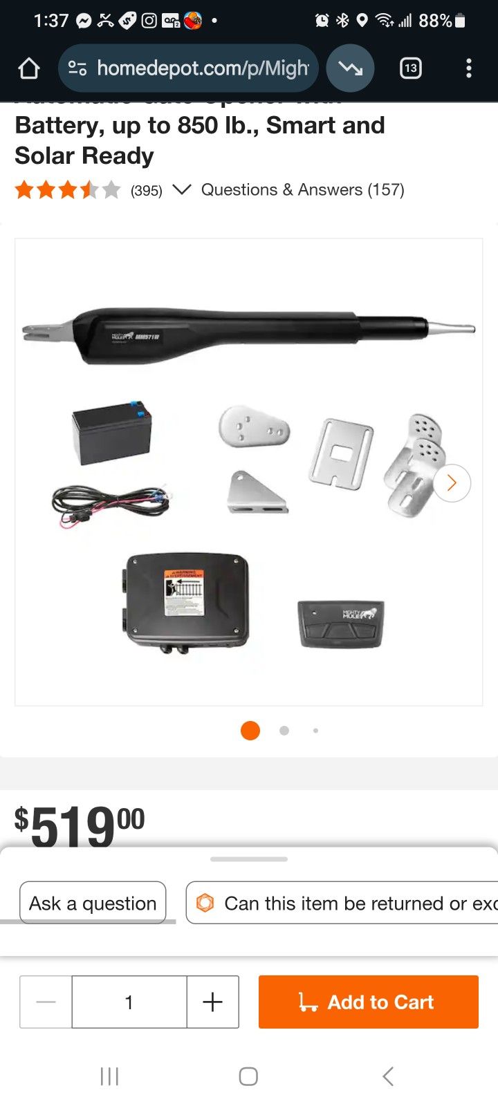 Automatic gate opener