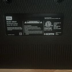 43” TCL smart Tv With Screen 