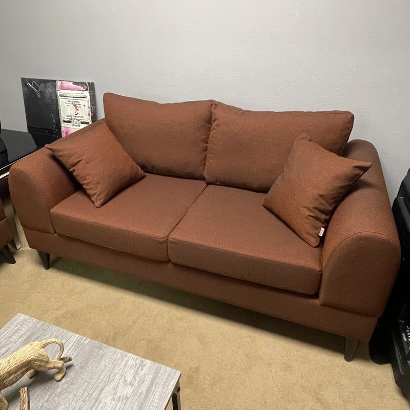 Pyramid Reddish Brown Sofa & Loveseat 2pc Set 