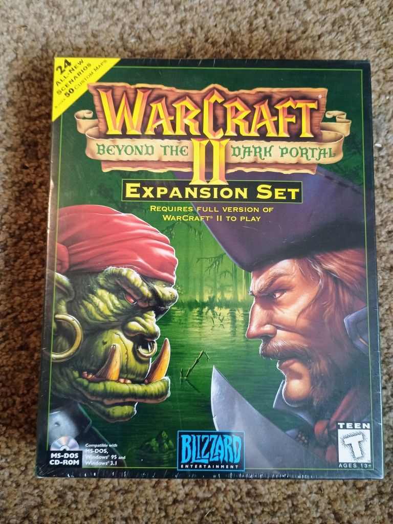 Warcraft 2 Beyond The Dark Portal Expansion Set Sealed Mint.