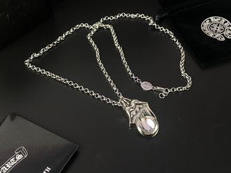Chrome Hearts Classic Big Tongue Silver Necklace