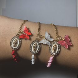 Virgen + Butterfly Bracelets 