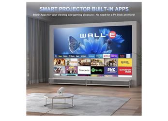 Mini Portable Projector 4K WiFi 6 BT 5.2 Upgraded Portable Projector