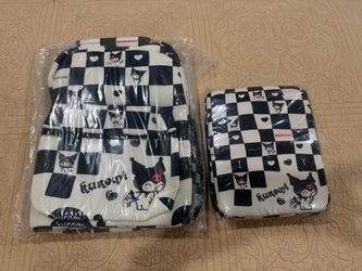 Kuromi Backpack and Pouch Set
