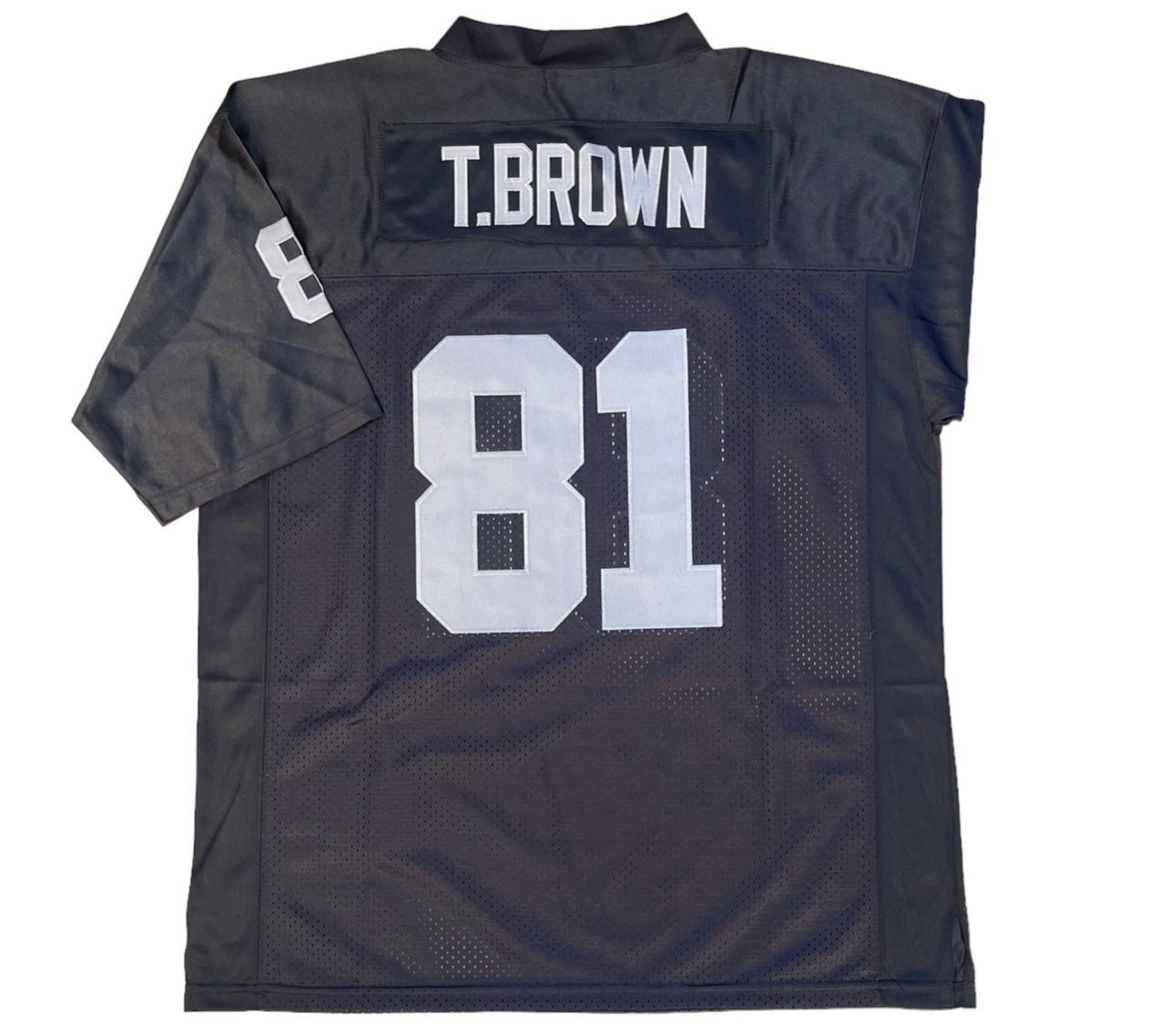 Large(48) NFL Raiders Mitchell & Ness Throwbacks #81 T.Brown (Tim Brown) Hall of Famer Jersey New With Tags