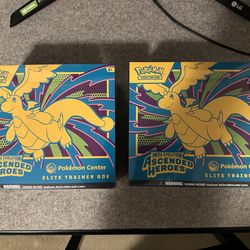 2 UNOPENED Ascended Heroes Pokemon Center ETBs
