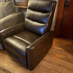 Brown Leather Recliner 