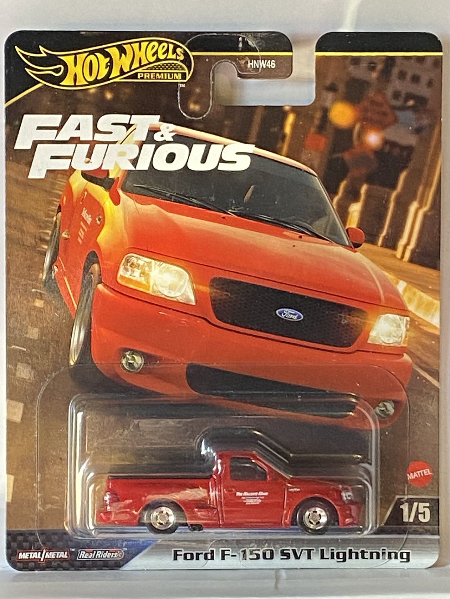 “Hot Wheels Premium Fast & Furious Ford F-150 SVT Lightning 1/5 – Sealed on Card”