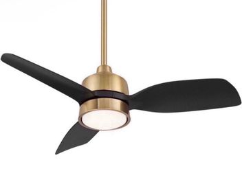 60 in. 3-Blades Indoor Ceiling Fan in Gold and Black with Remotel