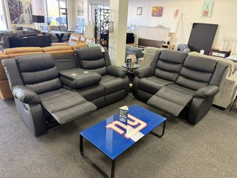 Black Reclining Sofa And Love Seat
