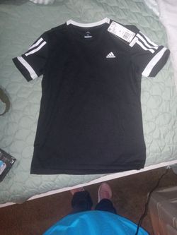Boys Medium Adidas Black club 3stripe Tee