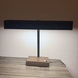 Vintage Luxo Fluorescent Desk Lamp - Woodgrain - Made in USA - Works Perfectly