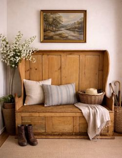 English Antique Pine Bench