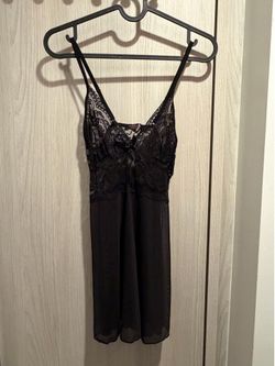 Brand New Sheer Lace Babydoll Slip Dress with Thong