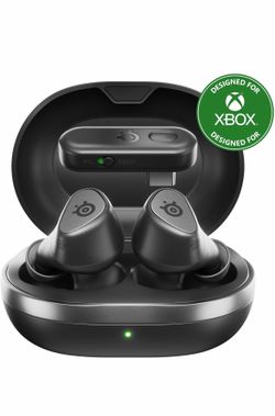 SteelSeries Arctis GameBuds for Xbox/PC/PS5/Switch/Mobile — Quick-Switch 2.4GHz+Bluetooth 5.3 — Active Noise Cancelling — Mobile App — Water Resistant