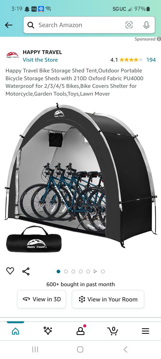 Portable Outdoor Storage Sged Tent