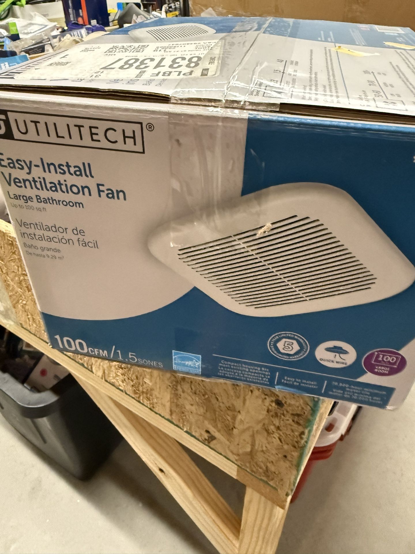 Ventilation Fan 1.5-Sone 100-CFM White Bathroom Fan (ENERGY STAR CERTIFIED)