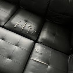 Couch + Storage Ottoman 