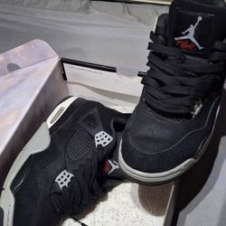 Jordan 4 Black Canvas 