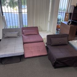 Sale!! $125 Brand New Multi Use Ottoman Sofa Bed Chair Recliner Puff White, Brown, Pink And Light Gray (while Supplies Last)