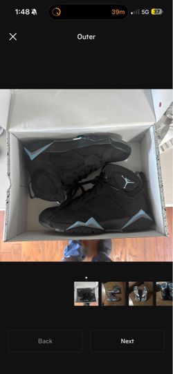 Air Jordan 7 Black Blue Sneakers